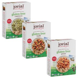 Jovial Whole Grain Brown Rice Pasta Variety Pack (Penne, Fusilli, Caserecce) - Whole Grain Pasta, Organic Pasta, Gluten Free, Dairy Free, Brown Rice Pasta, Made in Italy - 12 Oz, 9 Pack