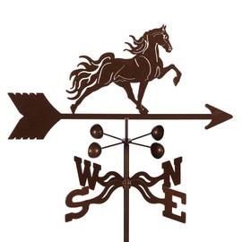 EZ Vane Steel Tennessee Walker Horse Weathervane 80” Height, Includes Metal Garden Mount, Wind Cups & Brackets | Hand-Crafted and Family-Owned, Made in The USA with Triple Powder Coating, Limited