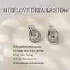SHERLOVE Trendy Silver Knot Earrings for Women Chunky Statement Drop