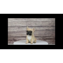 Realistic Adorable Fawn French Bulldog Puppy 6"H Cute Frenchie Dog Figurine