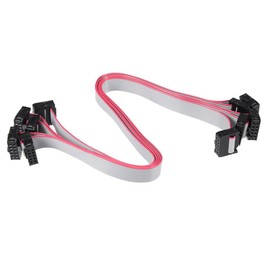 TA-VIGOR 10 Pins IDC Flat Ribbon Cable, 30cm 2.54mm Pitch, Female Connector, 300V High Voltage 5pcs