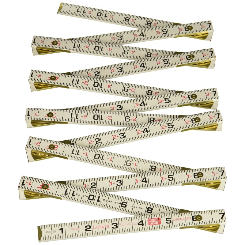 Lufkin 1066DLN Wood Rule, 5/8X6', Redend Eng (3 Pack), Black