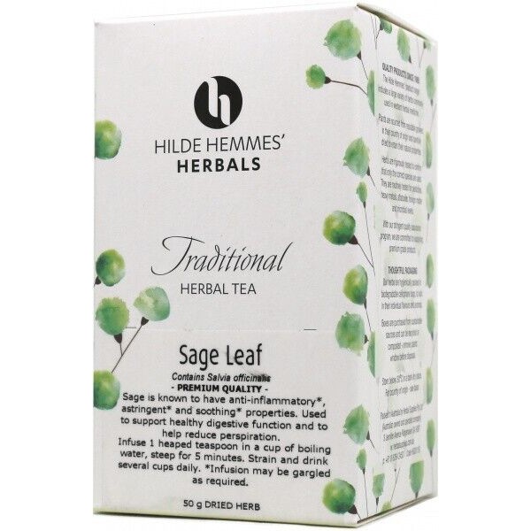 3 x 50g HILDE HEMMES HERBALS Sage Leaf (150g) Traditional Herbal Tea