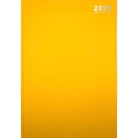 2025 Diary A4 / A5 / A6 Diary Page A Day Desk And Week To View Diary Pastel Colour Diaries Organiser For Student, Teacher, Home, Office, Business Year Planner (Yellow, A4 Week To View)