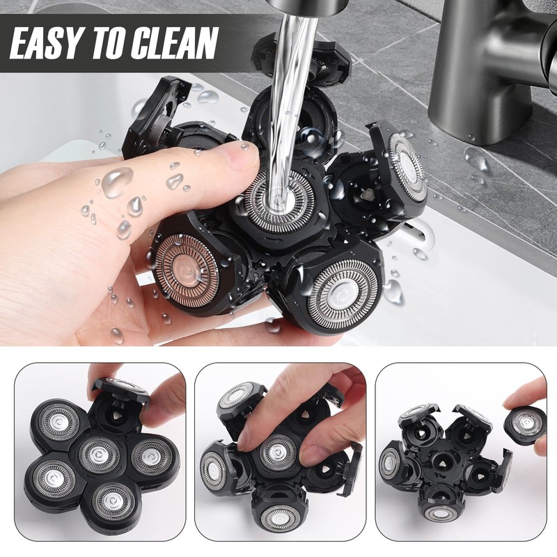 Head Shaver for Bald Razor Men, Razor Head with 6D
