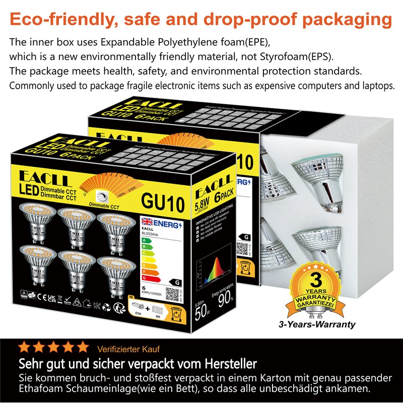 GU10 LED, continuous dimming