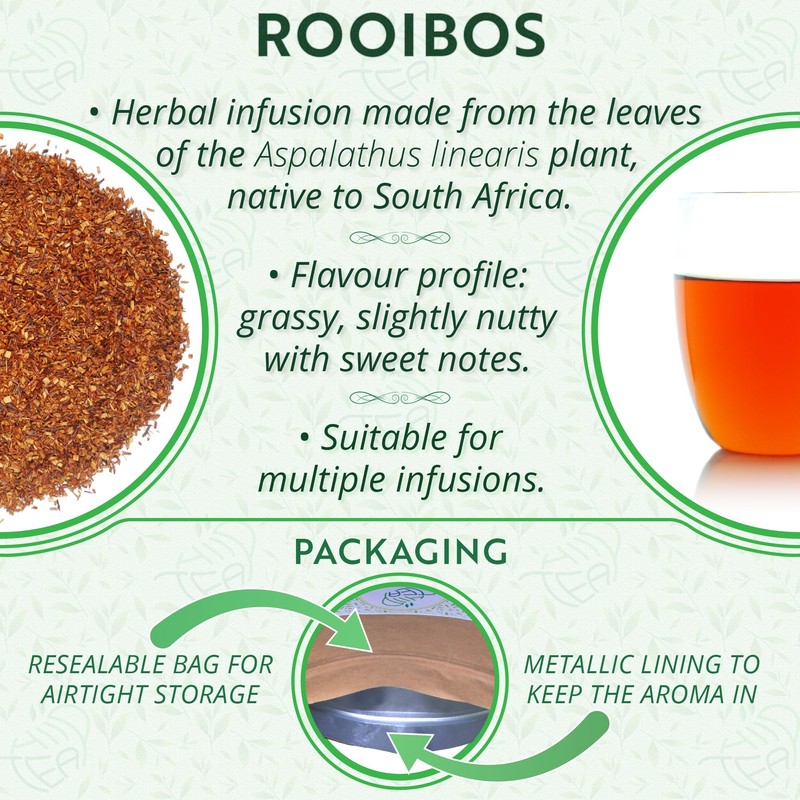 Rooibos Herbal Loose Tea – African Redbush Tea Premium Leaf