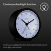 ZEON Round Analogue Alarm Clock with Light and Snooze Function,