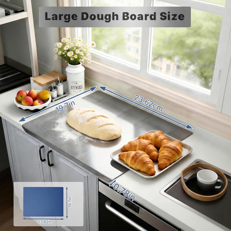 Stainless Steel Cutting Board with Lip, Extra Large Non Toxic