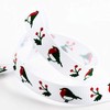 Robins Christmas Grosgrain Ribbon - 9mm x 5M - White