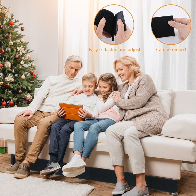 MOROBOR Under Couch Blocker, Adjustable Elastic Strap to Avoid Things