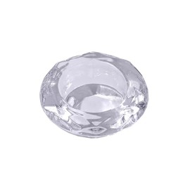 UUYYEO Small Glass Nail Art Dappen Dish Acrylic Liquid Powder Dish Bowl Nail Art Brush Cleaning Cup Manicure Care Tools for Nail Salon Mini Glass Candle Jars