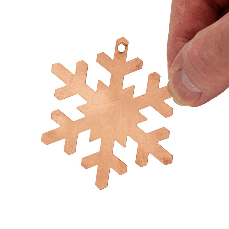 NKlaus Christmas Ornament Snowflake - Pure Copper (100%) Handmade Copper