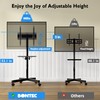 BONTEC Mobile TV Stand for 23-60 Inch TVs, Rolling TV