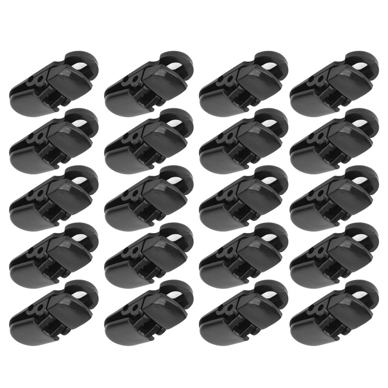 20Pcs Hearing Aid Lanyard Clip Good Fixation Multifunctional Odorless Black