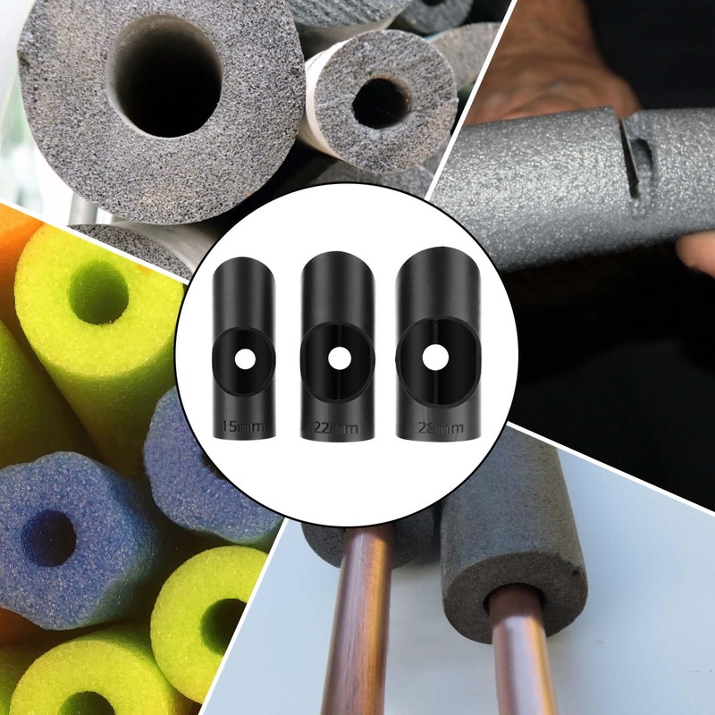 Pipe Insulation Cutter, 3 Modes 15/22/28 mm Foam Pipe Cutter