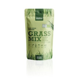 Purasana Organic Juice Powder Mix 200 g Barley Grass Juice Wheatgrass Juice Lucerne Juice Kamut Juice Oatgrass Juice Base Powder Completely Soluble