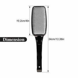 Lint Brush Pet Hair Remover Swivel Head Handheld Clothes Brush Perfect For Removing Fuzz Dust Dandruff From Coat Carpet Sofa Blanket Soft Furnishings Car Seat Fluff Remover Black & Silver Color (1 Pc)