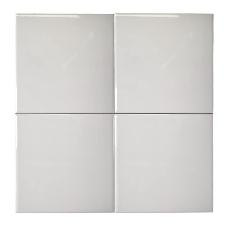 Tenedos 6x6 Glossy Light Gray Ceramic Wall Tile – Box