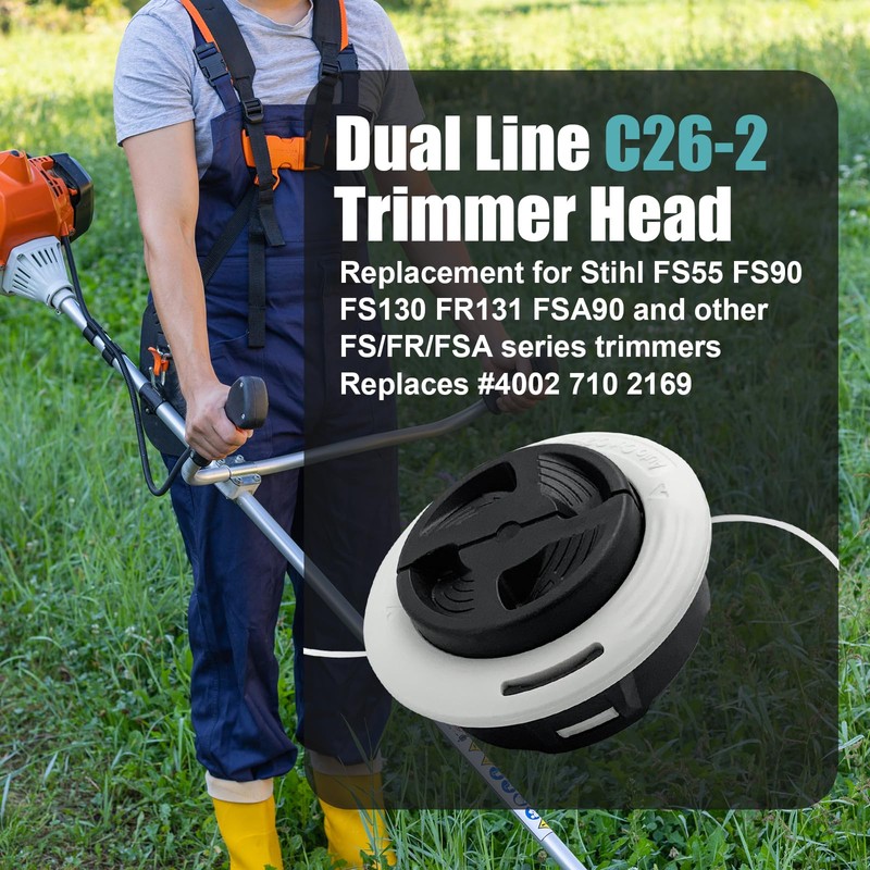 HYSHLC C26-2 Trimmer Head Dual Line, 4002 710 2169 Auto-Cut