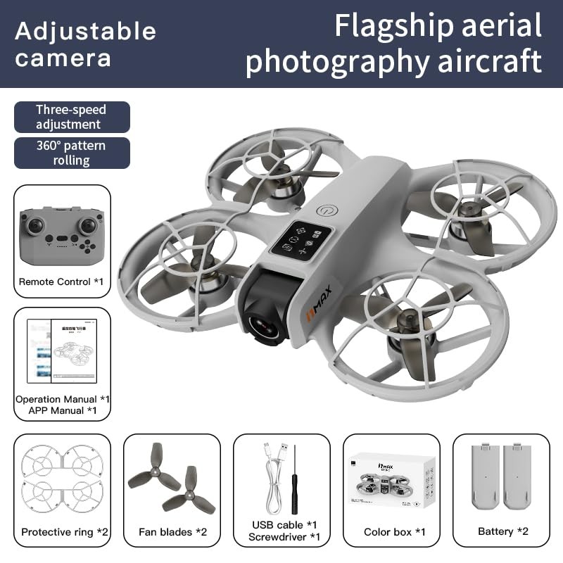 Drone with HD Camera for Beginner, 360° Rolling One-Key Takeoff/Landing,