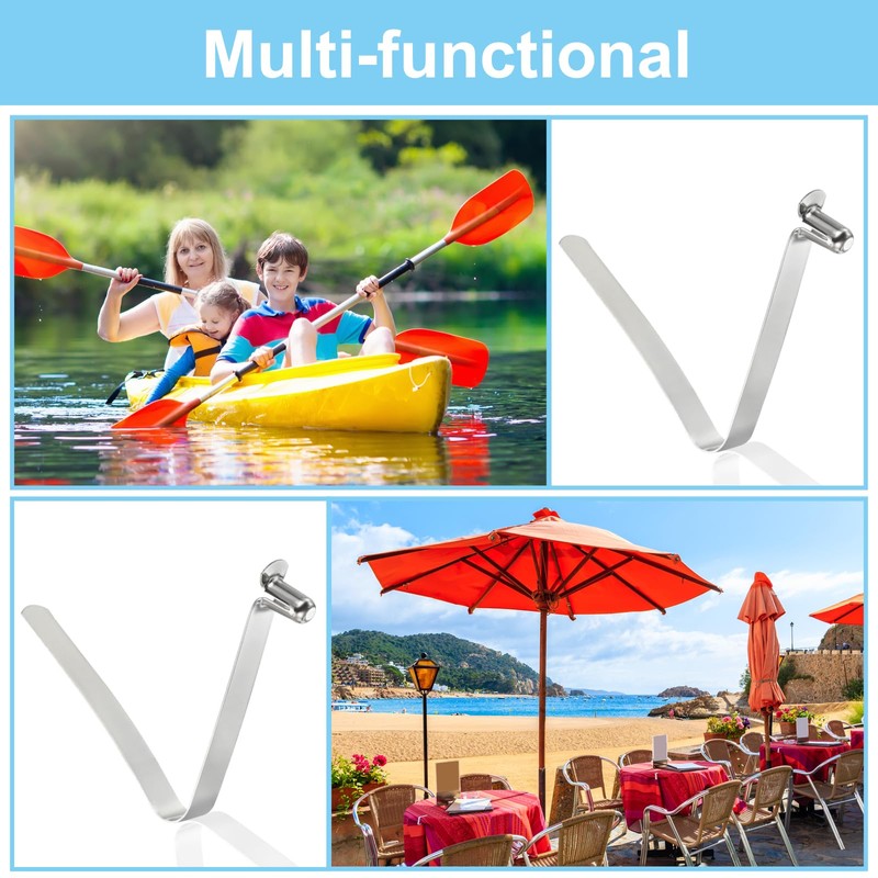 PATIKIL 11x6mm Kayak Paddle Snaps, 6 Pack Tent Pole Clips