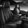 CAR PASS Nappa Leather Car Seat Covers Front Seats Only,