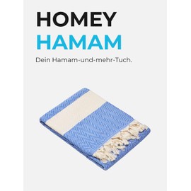 Sowel® XXL Beach Towel, 100 x 200 cm, Sauna Towel, Bath Towel, Large, Lightweight, Thin, Hammam Towel, Fouta, Peshtemal, Men and Women, 100% Cotton, Ocean Blue