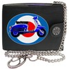 Klassek Scooter Moped Mods 60s Mod Mens Wallet with Chain