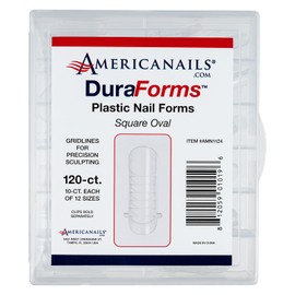 Americanails DuraForms Plastic Nail Forms 120ct - SHAPE "Square Oval"