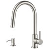FORIOUS Kitchen Faucet with Pull Down Sprayer, Modern Single Hole