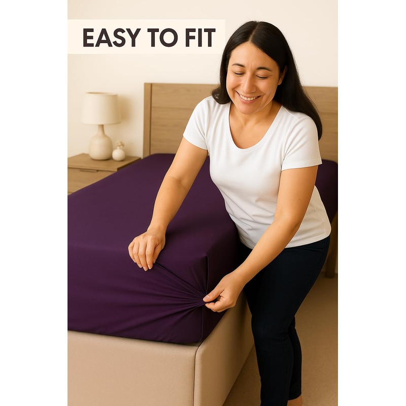 NIYS Luxury Bedding Finest 100% Egyptian Cotton 10"/25CM Fitted Sheets,