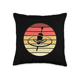 Float Fishing Bobber Retro Style Vintage Throw Pillow