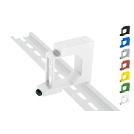 DIN Rail Mount / Adaptor Single for Shelly 2.5 / EM DIN Rail Bracket (35 mm) (White)