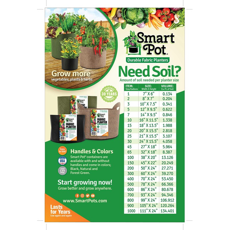 Smart Pots 2-Gallon Smart Pot Soft-Sided Container, Tan