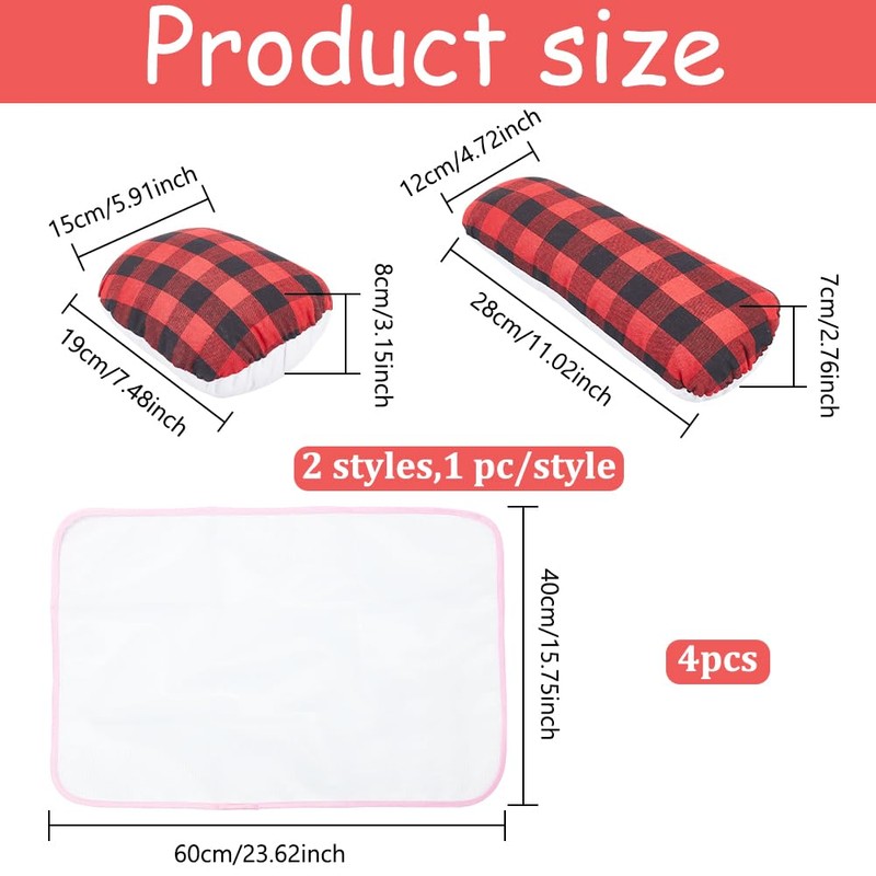 WEBEEDY Tailors Ham and Sleeve Roll Set for Sewing Tailors