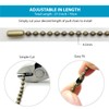 Antique Brass Shower Curtain Hooks, 27 Inch Ball Chain Design,