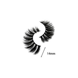 Fake Eyelashes 5 Pairs 14mm Eye Lashes Strip Lashes Reusable 3D Fluffy Lashes Natural Lashes Mink Eyelashes Wispy Lashes Thick Eyelashes for Eye Makeup