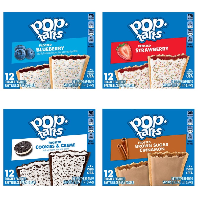 Pop-Tarts Toaster Pastries, Breakfast Foods, Kids Snacks, Variety Pack (60