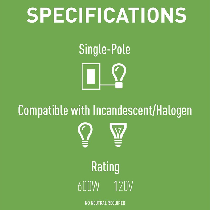 Legrand Pass & Seymour R600PWV 600W Preset Rotary Dimmer Light