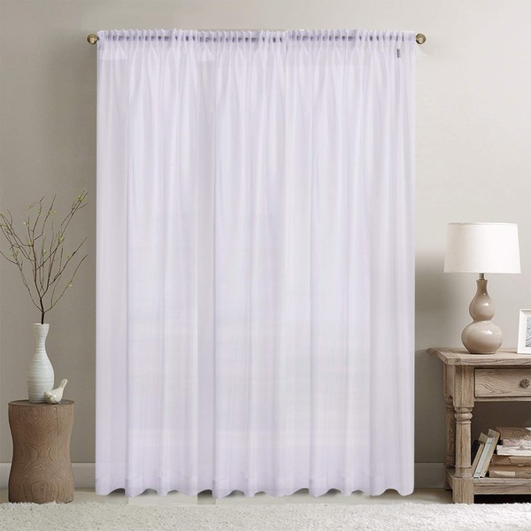 Megachest PURE voile Extra WIDE Sheer Plain Voile Curtain Window