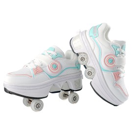 Best Seller 4 Wheels Roller Skates Shoes High Quality Kids Roller Skates Shoes Roller Skate Shoes for BoysColor: Black, Shoe Size: 32