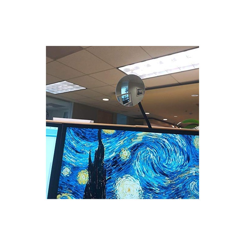 Ampper Clip On Security Mirror, Convex Cubicle Mirror for Personal