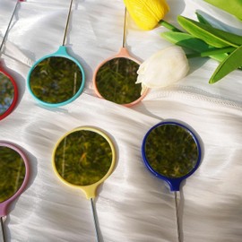 Frinnovan Beadable Mirrors with Blank Bar Cute Travel Makeup Handheld Mirror Cosmetic Dazzling Mirror Portable Hand Mirrors for Women DIY Jewelry Making Beaded Crafts Round (6 Colors, 6 Packs)