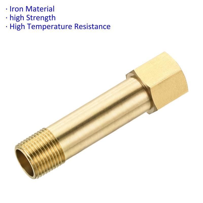 M METERXITY 2PCS Extension Connector Pipe Fitting Brass Hex Coupling