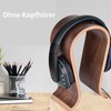U Shape Wood Headphones Stand Holder Hanger Wooden Headset Desk
