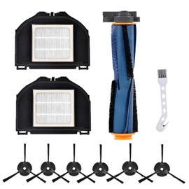 SaferCCTV Replacement Parts Compatible with Shark Sweeper Shark RV2310 RV2310AE RV2310 Matrix Robot Vacuum Cleaner, 6 Side Brushes, 2 Hepa Filters, 1 Main Brush, 1 Cleaning Brush