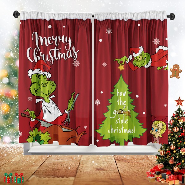 Cuteiush Christmas Window Decor 2 Panels Set 28'' L X