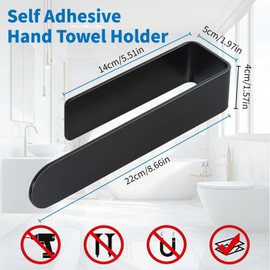 2 Pcs Hand Towel Holders,Stainless Steel Self Adhesive,8.7 in