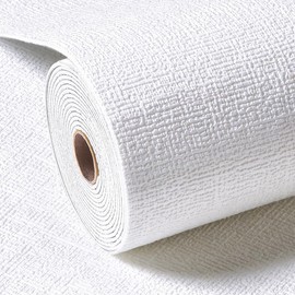 Kmiles White 3D Foam Cotton Wallpaper Texture Peel and Stick Waterproof Wallpaper, Length 19.7" Width 393" Per Roll, Suitable for Living Room and Bedroom Wall Decoration Tenant Friendly